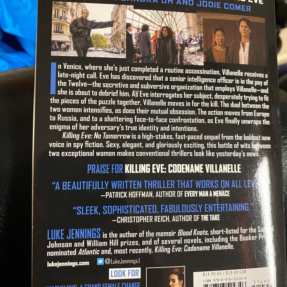 BOOK - KILLING EVE by Luke Jennings